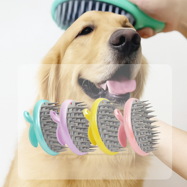 3-in-1 Pet Grooming Brush – Bath, Deshedding & Massage Tool