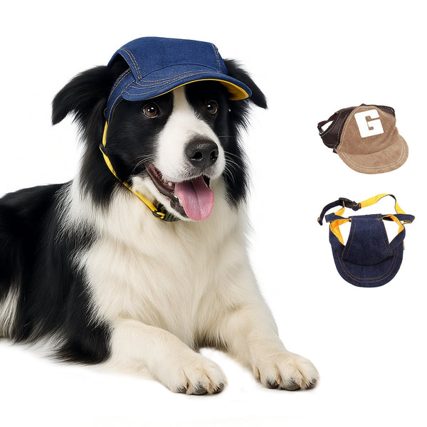 Adjustable Denim Dog Cap